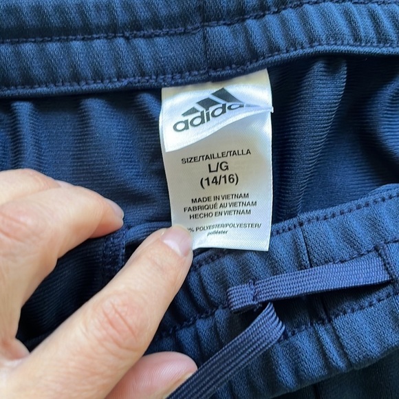 Adidas Kids Blue Striped Tiro Pants - size L‍‍ - Picture 2 of 4